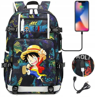 Batoh One Piece USB Book školská taška Veľkokapacitné študentské školské tašky